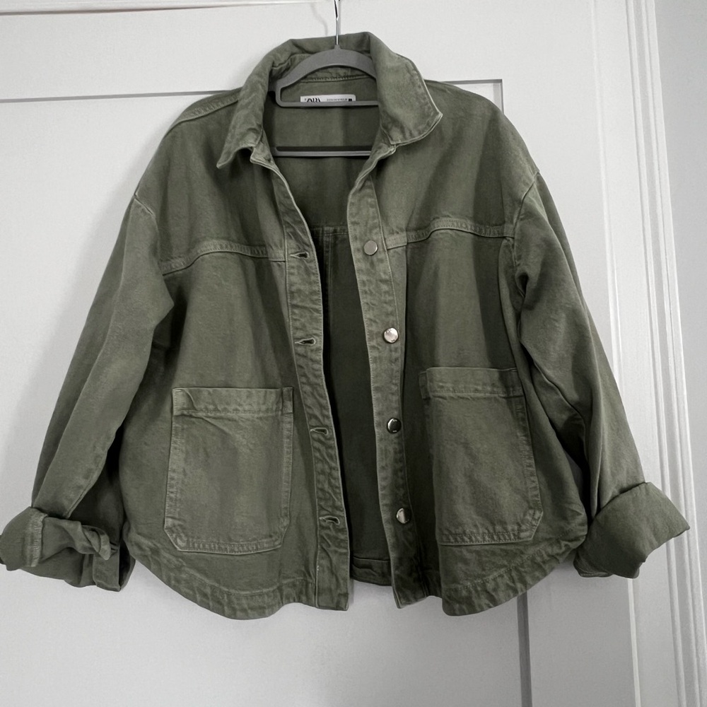 Zara Oversized Denim Jacket Size S